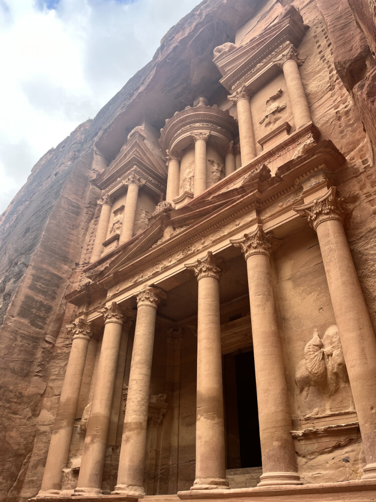 side view of the Treasury, Petra, Jordan