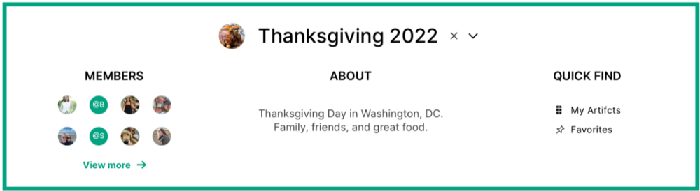 Artifcts Circle example